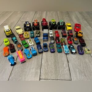 Lot Of 46 Hoy Wheels Trucks/ Cars Assorted Colorful Toy Cars